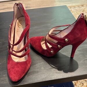 Vince Camuto Burgundy Strappy Heels